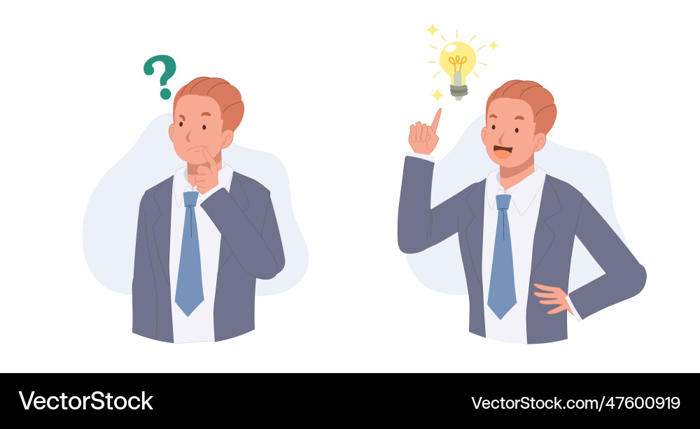 Problem solving skill to think of solution Vector Image