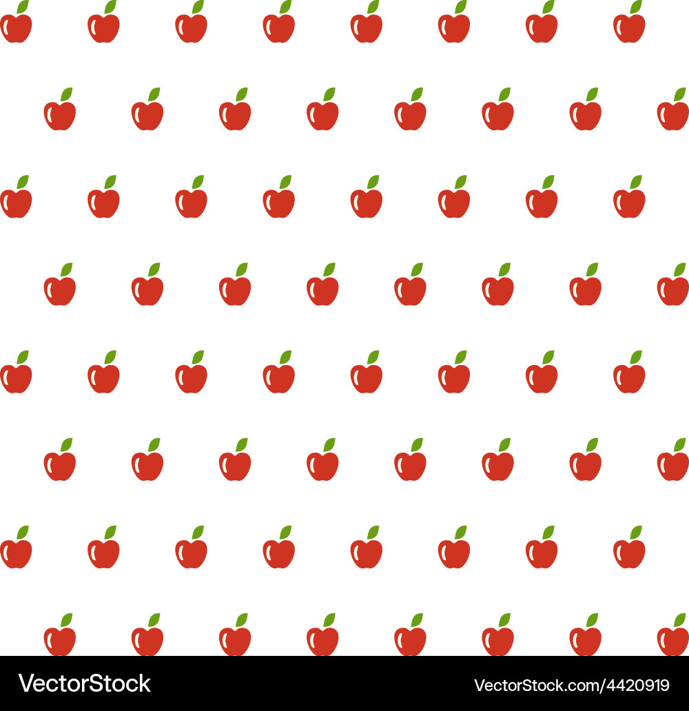 Seamless Apple Pattern Vector Image