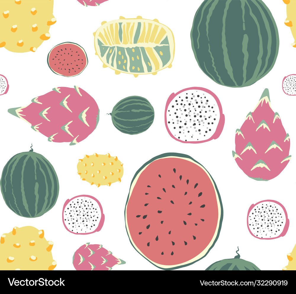 Seamless fruit and vegetables vegetarian food Seamless fruit and vegetables vegetarian food vector image