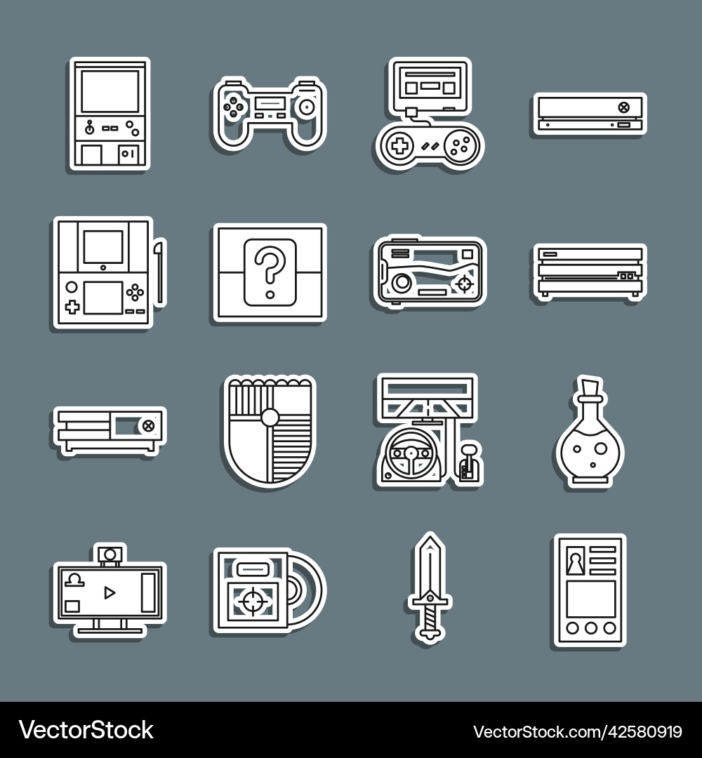 Set line create account screen bottle with magic Vector Image