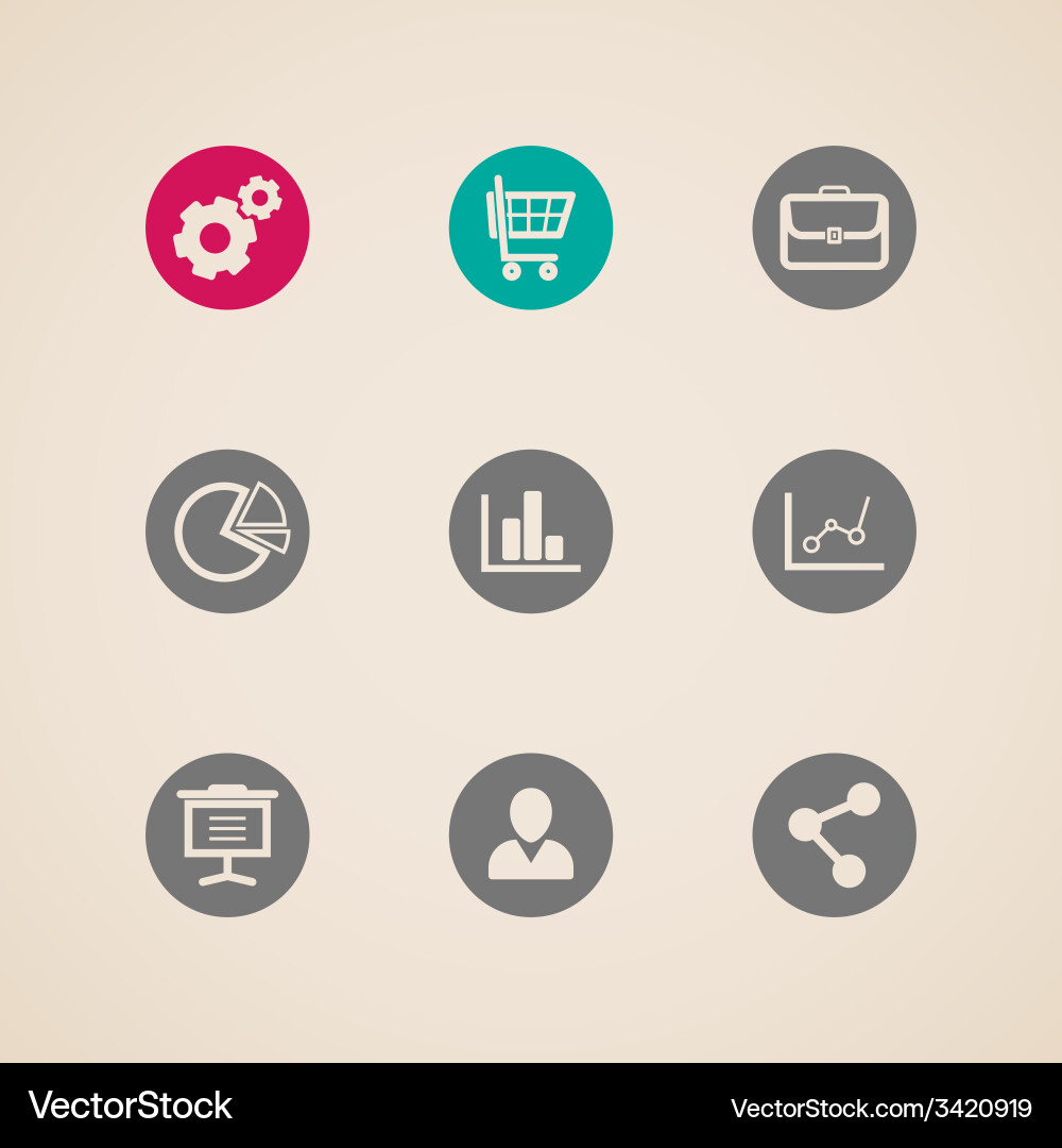 Set of web icons Vector Image