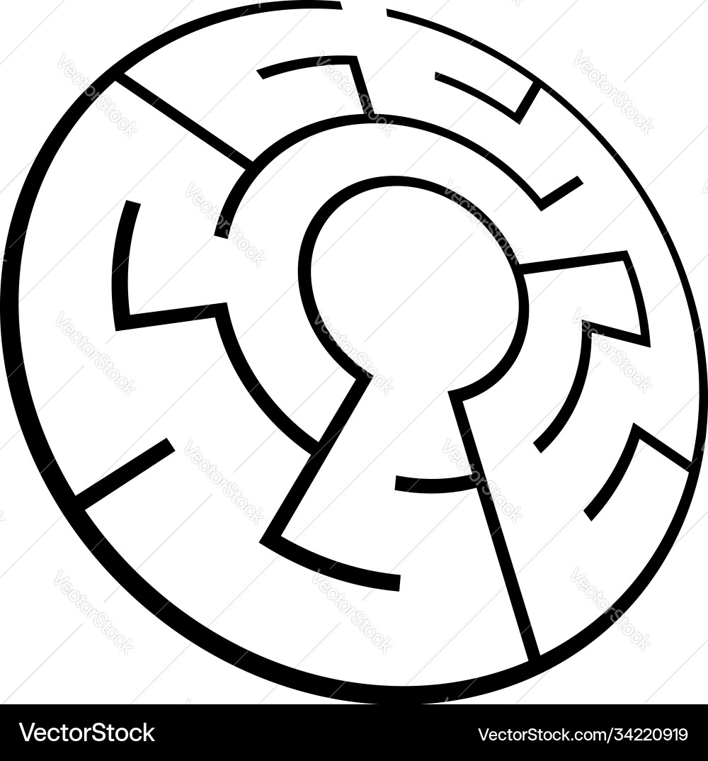 Solvable 3d maze labyrinth puzzle game Vector Image