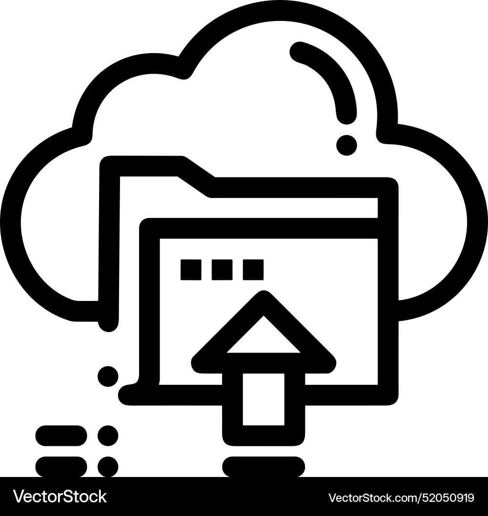 Upload outline icon symbol image Vector Image
