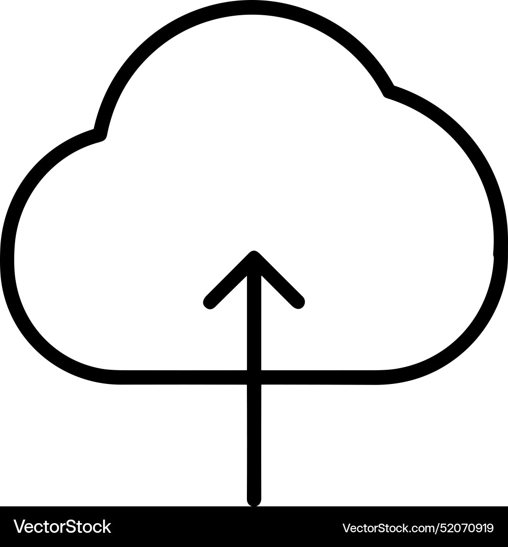 Upload outline icon symbol image Vector Image