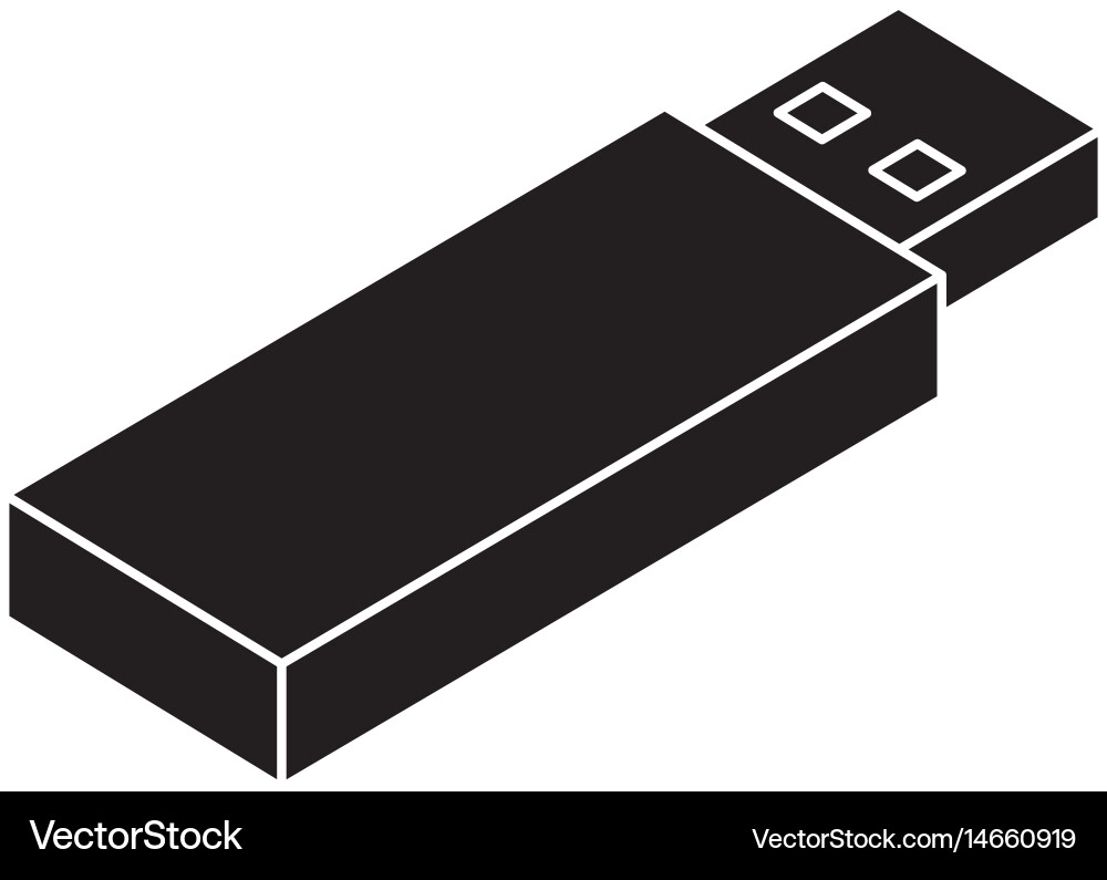 Usb memory isometric icon Vector Image