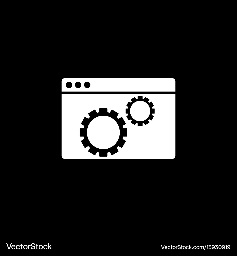 Website optimization solid icon vector image
