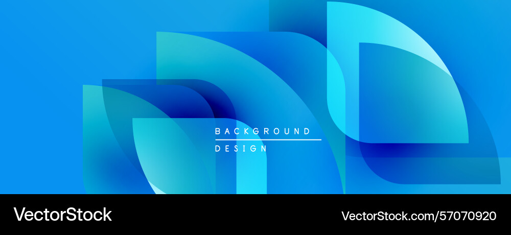 Abstract blue shapes overlap creating dynamic Abstract blue shapes overlap creating dynamic Vector Image