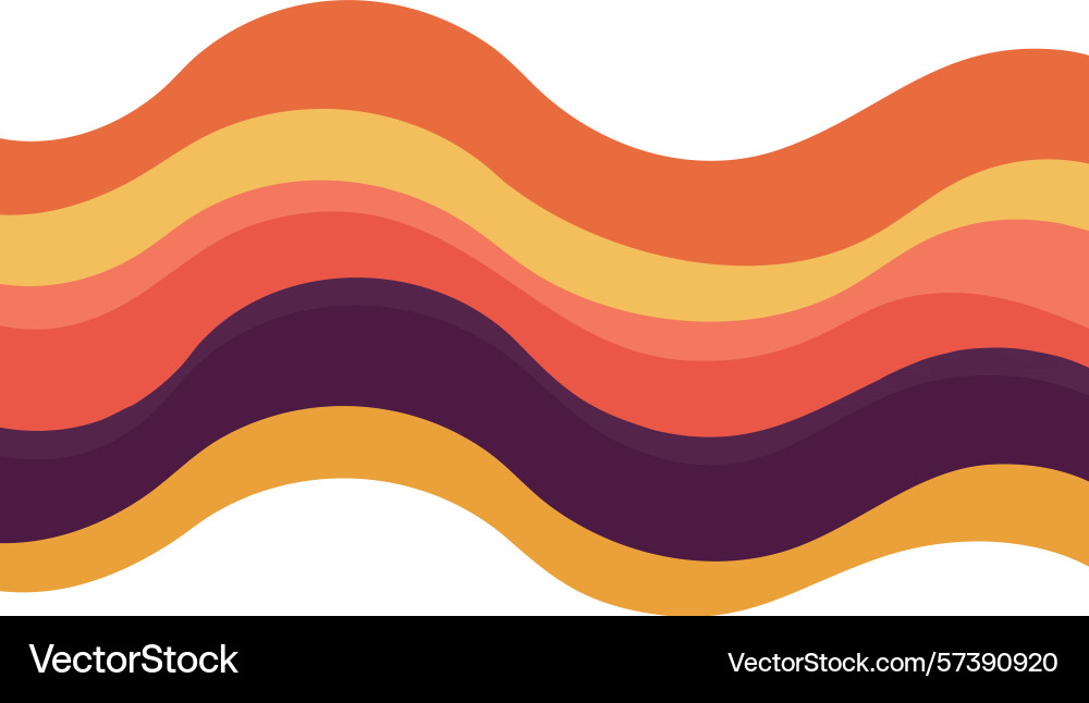 Abstract retro wave pattern with orange red Vector Image