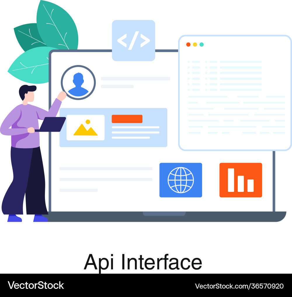 Api interface Vector Image