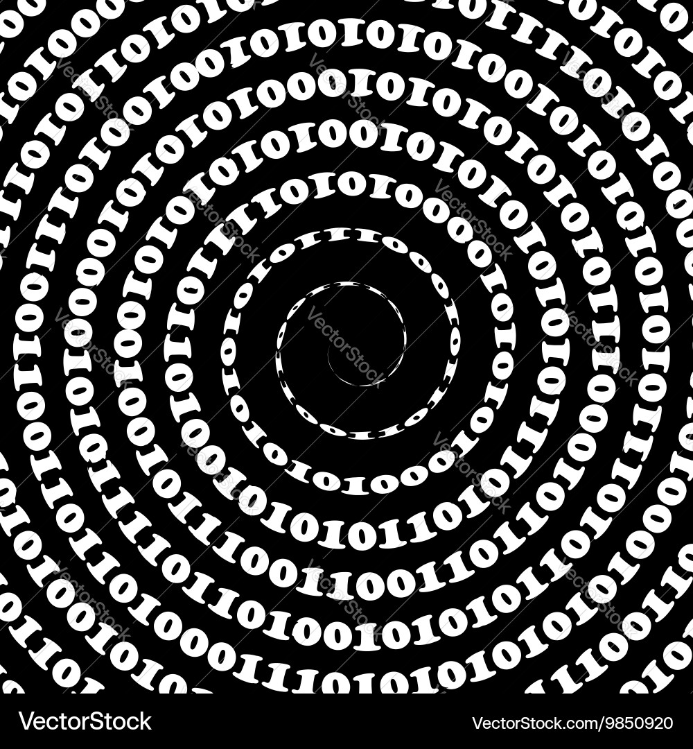 Binary code background vector image