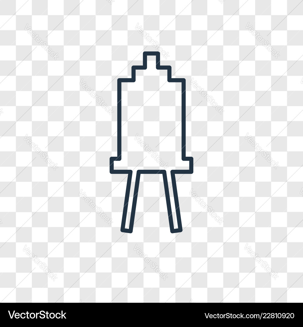 Canvas concept linear icon isolated Canvas concept linear icon isolated Vector Image