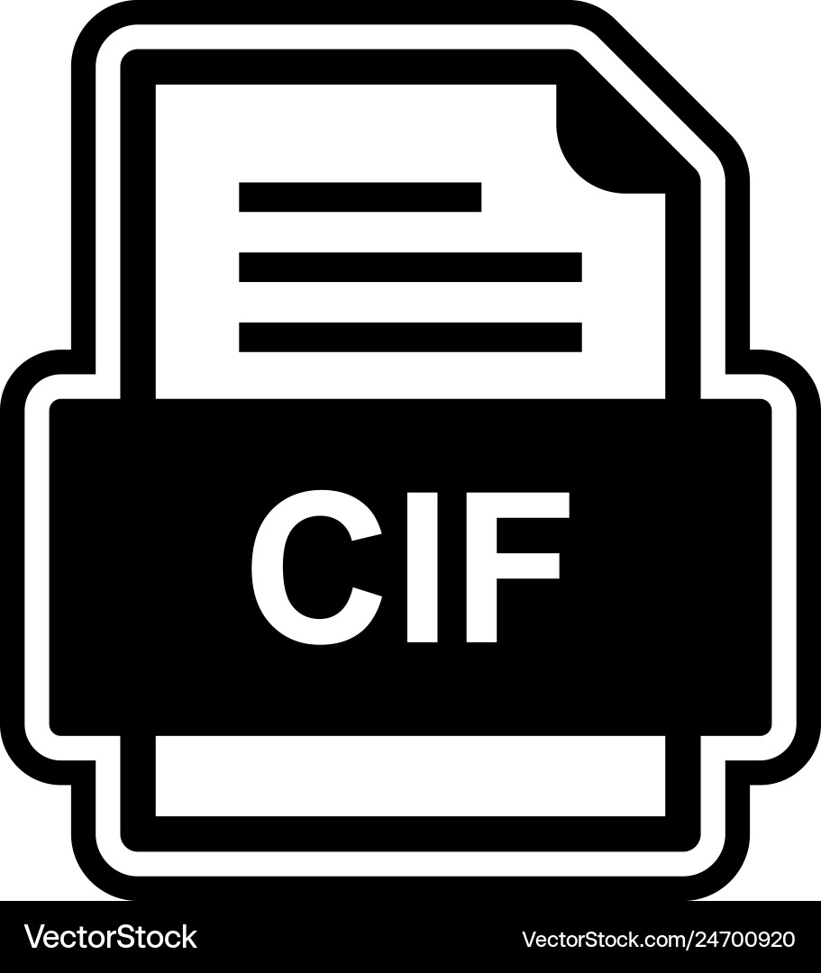 Cif file document icon vector image