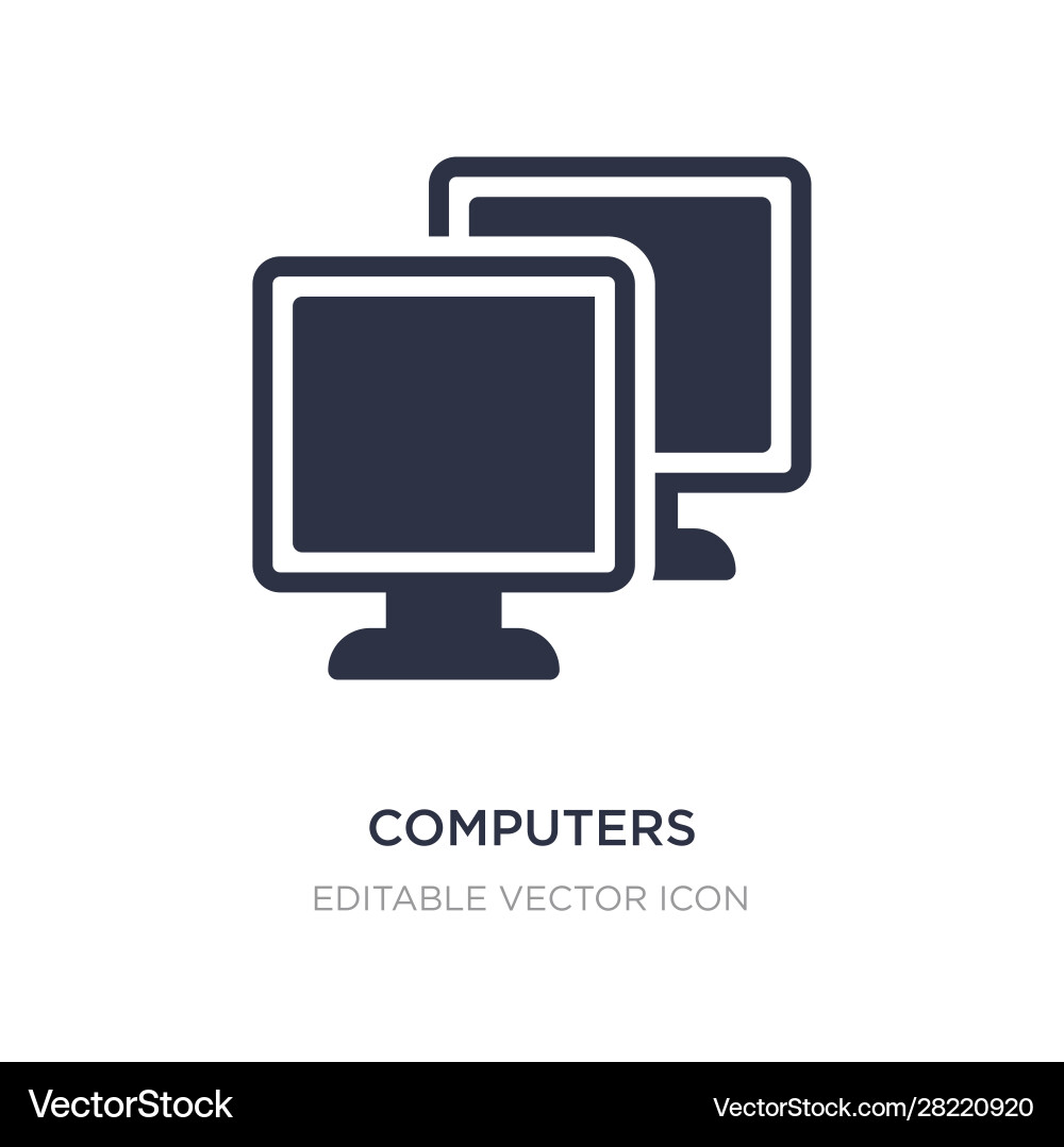 Computers icon on white background simple element Computers icon on white background simple element vector image