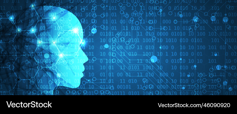 Conceptual technology of artificial intelligence Conceptual technology of artificial intelligence vector image
