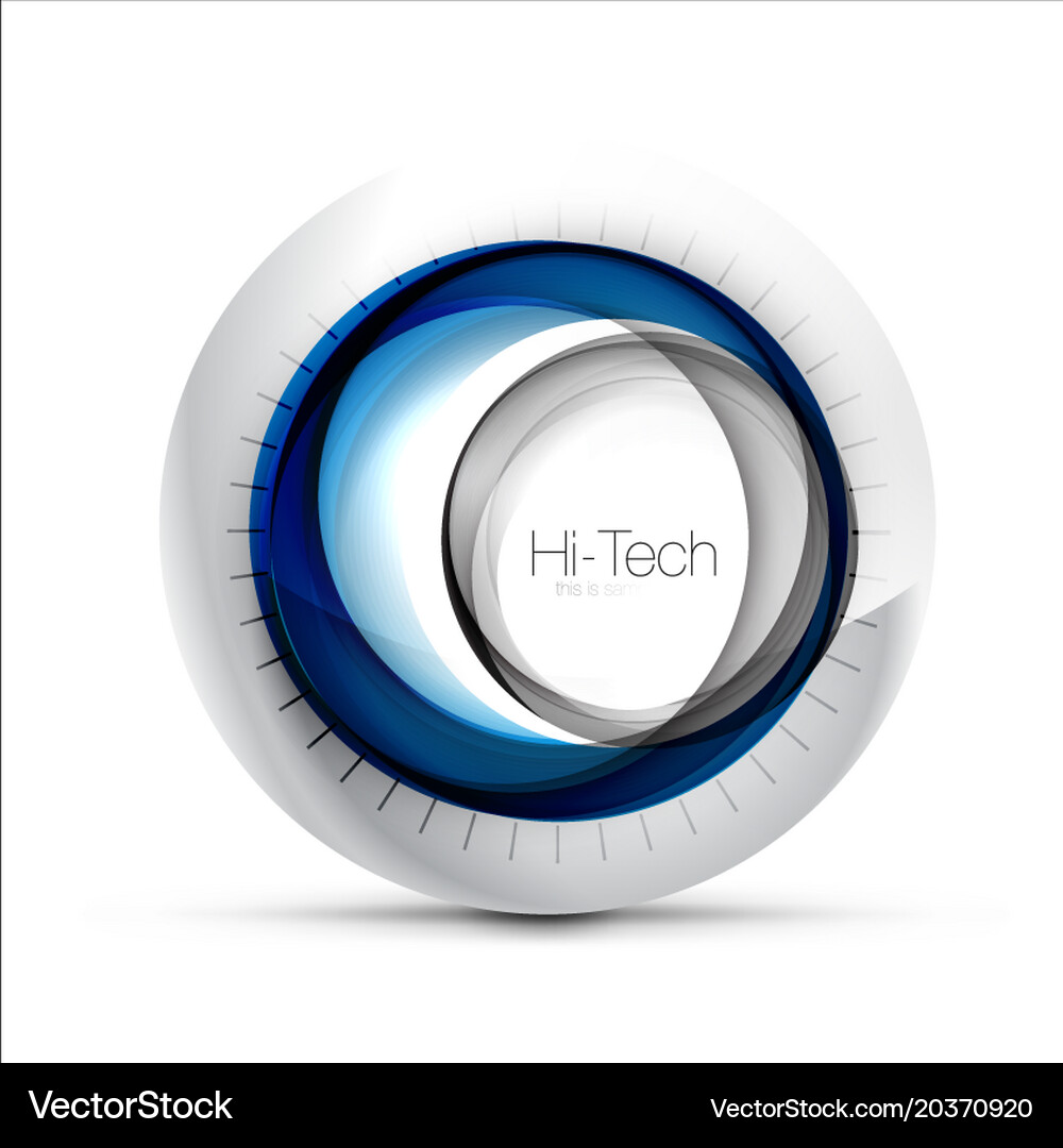 Digital techno sphere web banner button or icon vector image