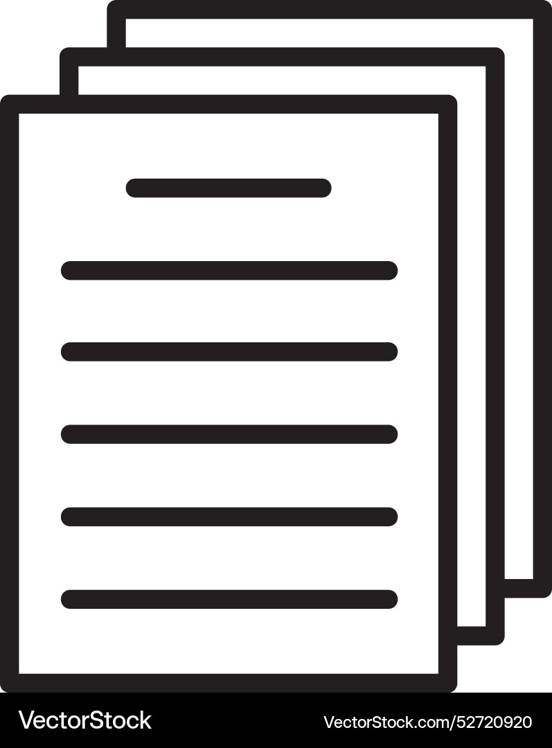 Document line icon design Vector Image