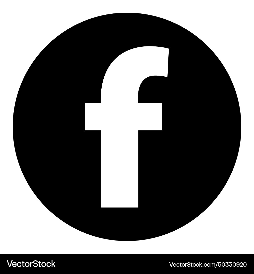 Facebook button flat icon isolated on white – Lizenzfreie Vektorgrafik |  VectorStock, image size:1000x1080