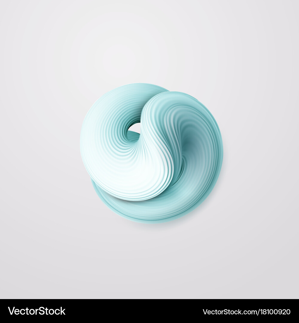 Fluid Twisted Shape Vector Image