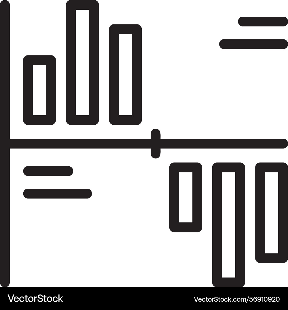 Gantt chart linear style icon design Vector Image