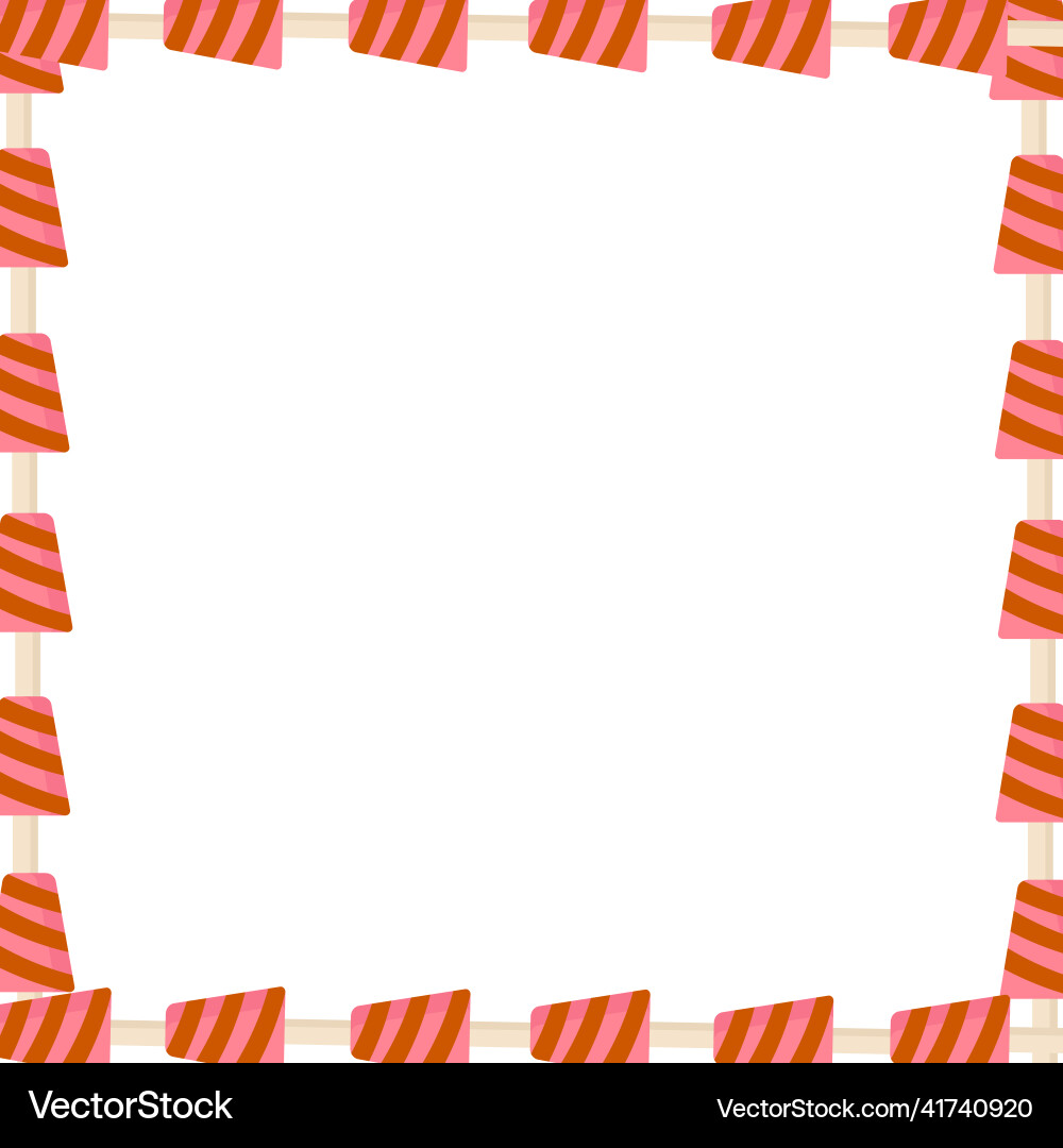 Ice cream frame on a stick for web design Ice cream frame on a stick for web design Vector Image
