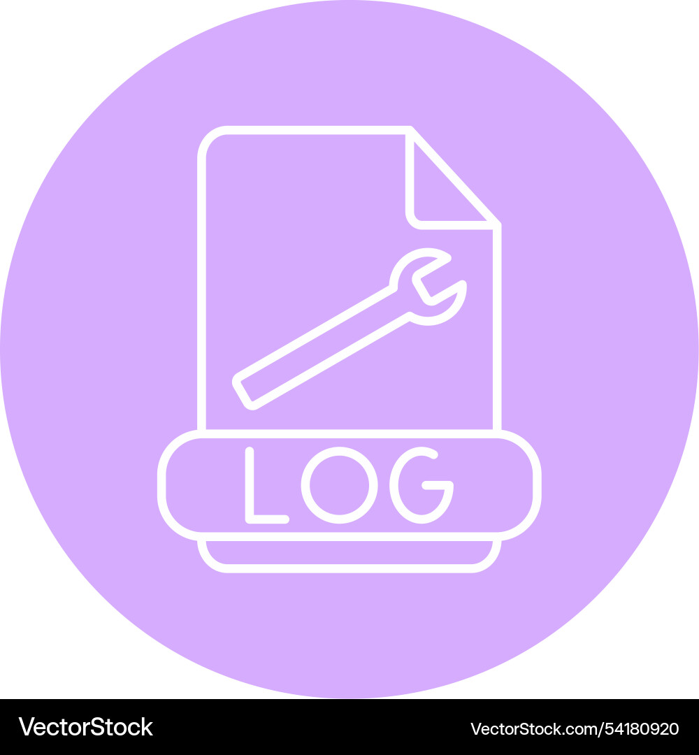 Log format line circle icon vector image