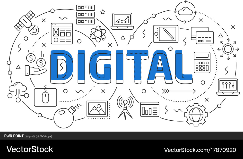 Power Lines Point Slides Template vector image