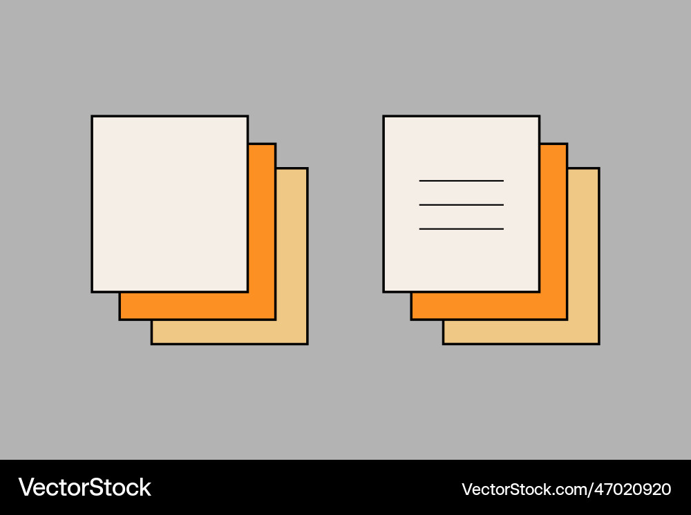 Retrowave file paper icon document symbol Retrowave file paper icon document symbol Vector Image