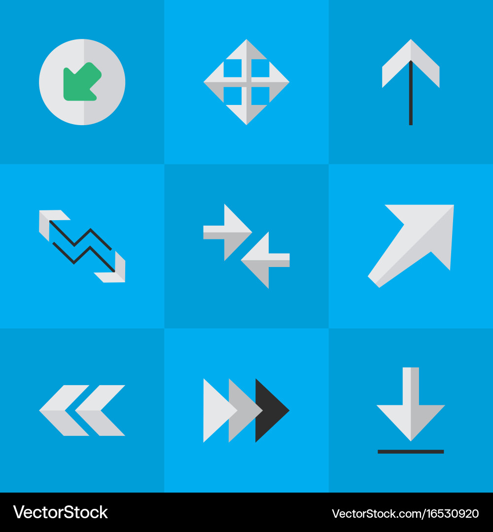 Set of simple cursor icons Vector Image