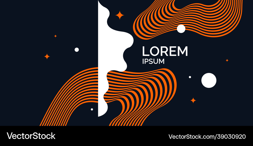 Trendy abstract background composition forms vector image