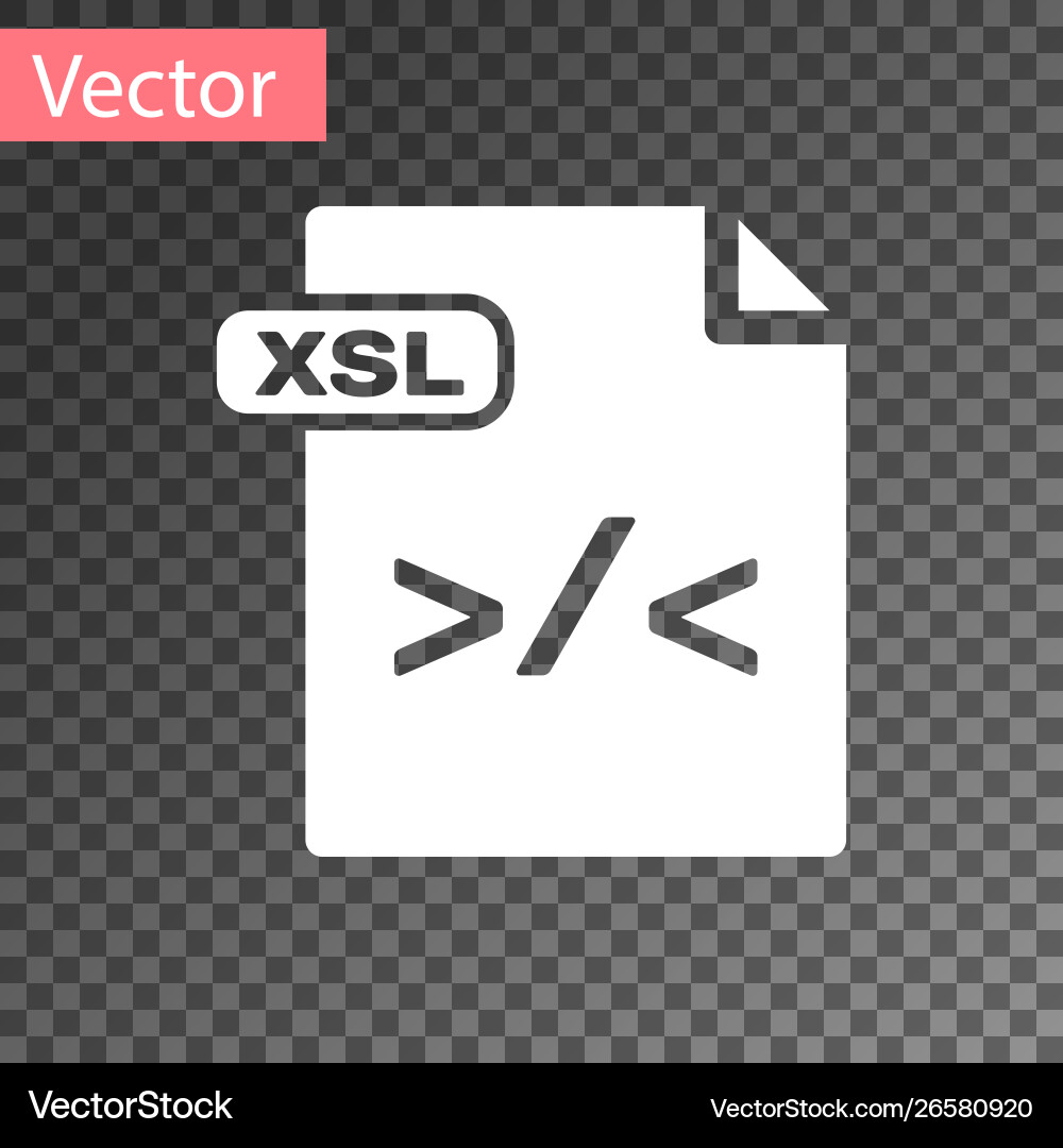White xsl file document download button icon White xsl file document download button icon vector image