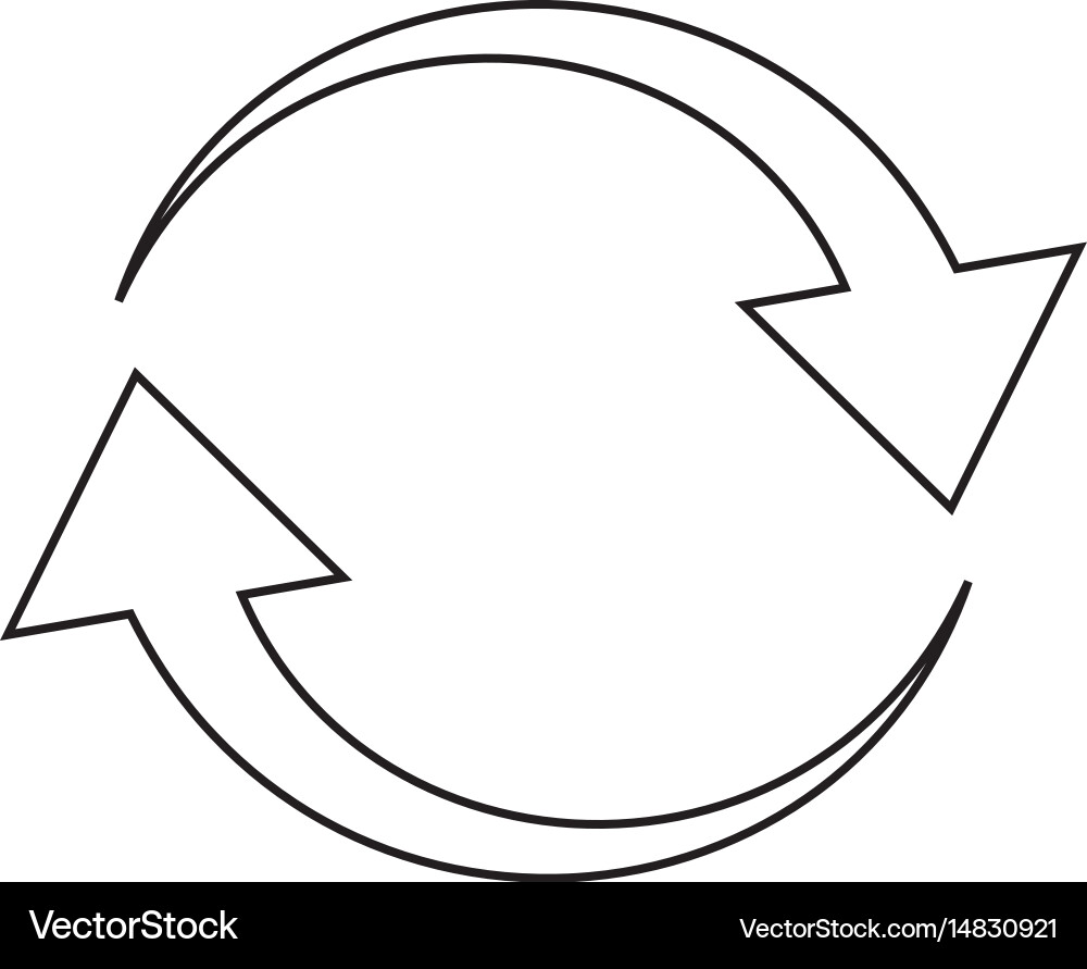 Circular Refresh Arrows Icon vector image
