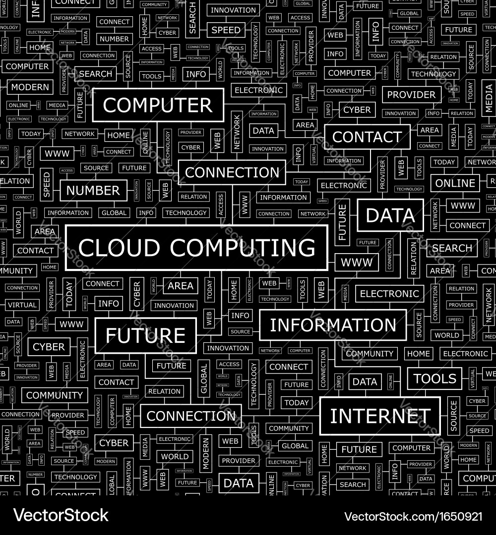 Cloud computing Vector Image