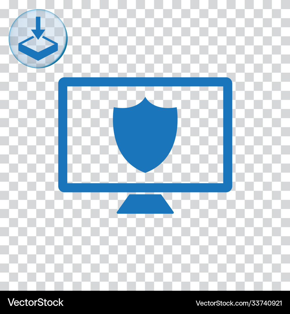 Computer data protection icon for web and mobile Vector Image