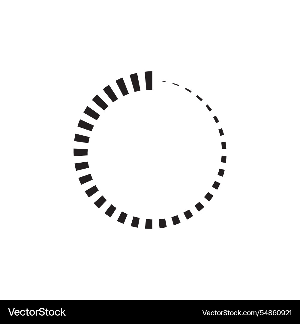 Dashed circle graphic circular pattern form Dashed circle graphic circular pattern form vector image
