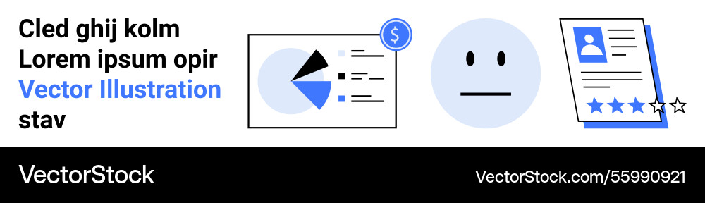 Data analysis user feedback and profile Data analysis user feedback and profile vector image