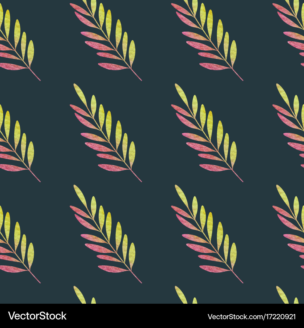 Elegant Leaf Seamless Pattern Vector Image