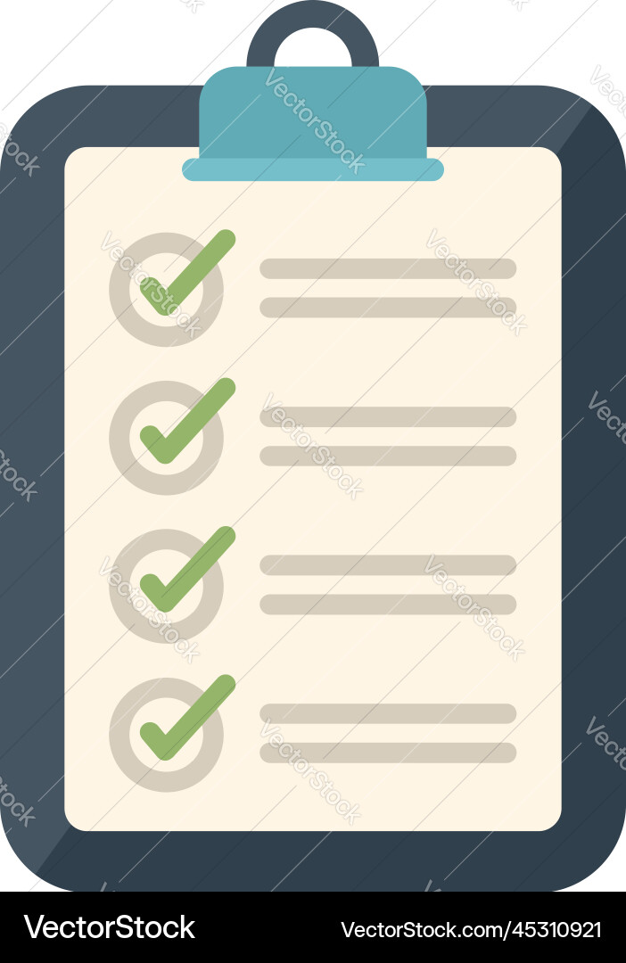 Event clipboard task icon flat list Event clipboard task icon flat list vector image