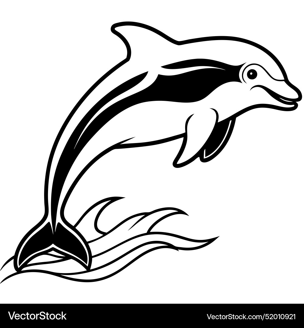 False killer whale fish jumps icon Royalty Free Vector Image