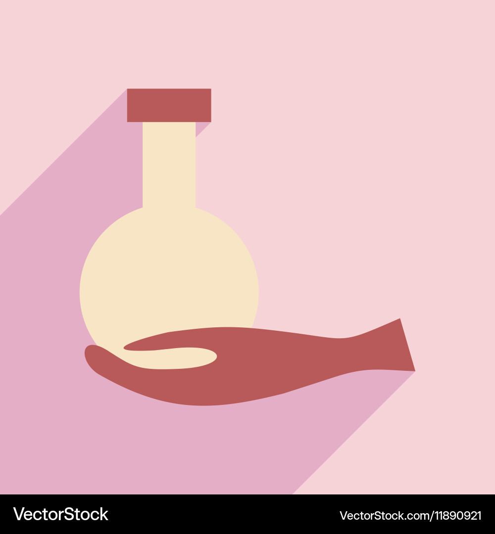 Flat with shadow icon and mobile application Vector Image