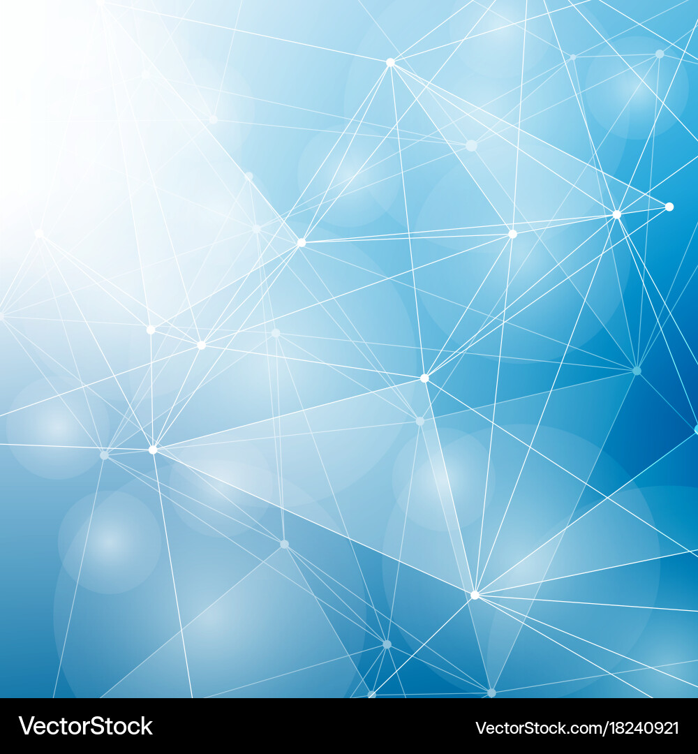 Geometric abstract background with connected line Vector Image