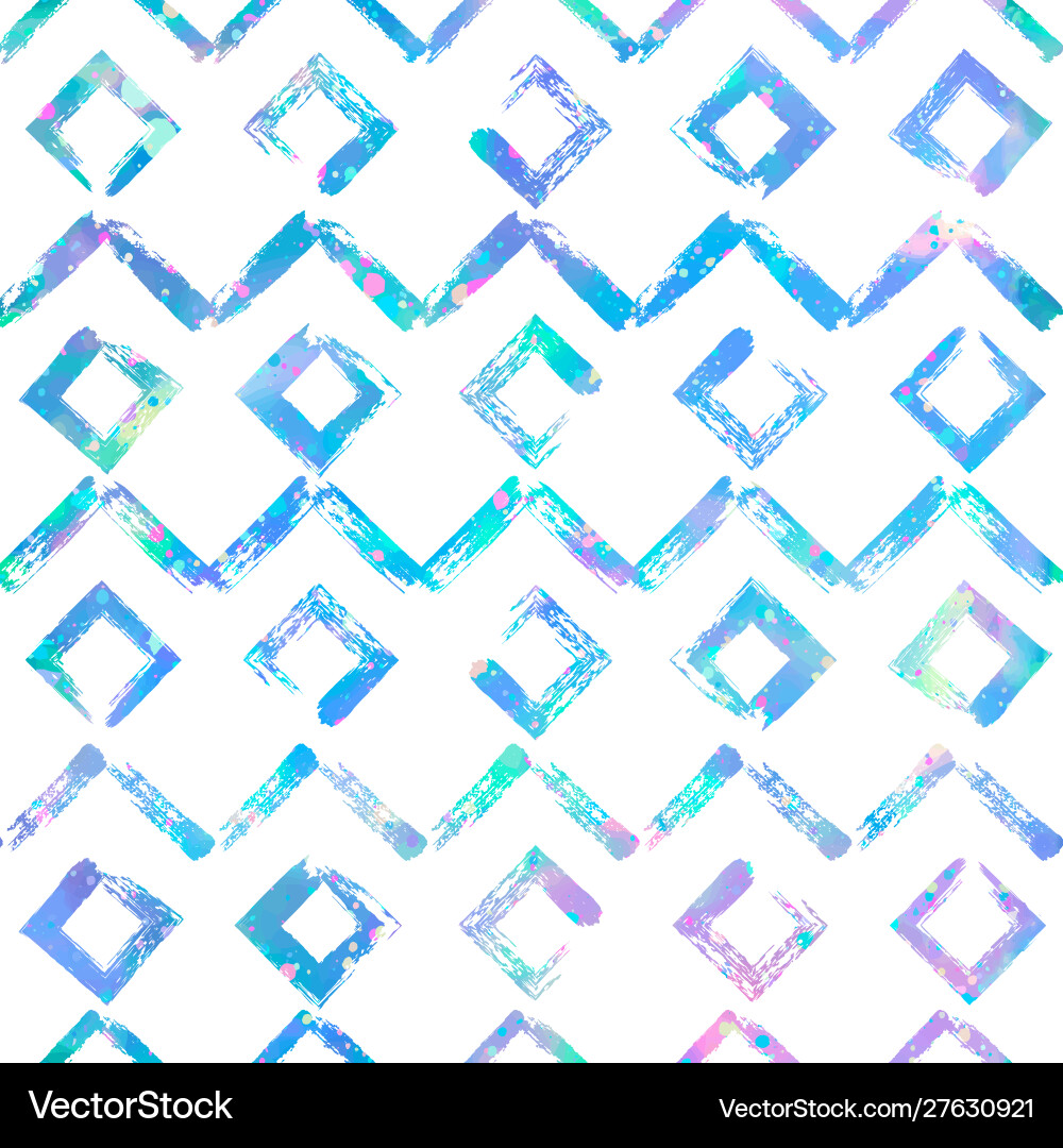 Geometric Ink Zigzag Pattern vector image
