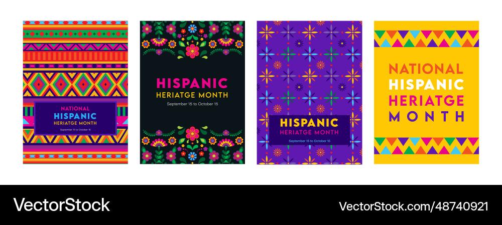Hispanic Heritage Month Banner Royalty Free Vector Image