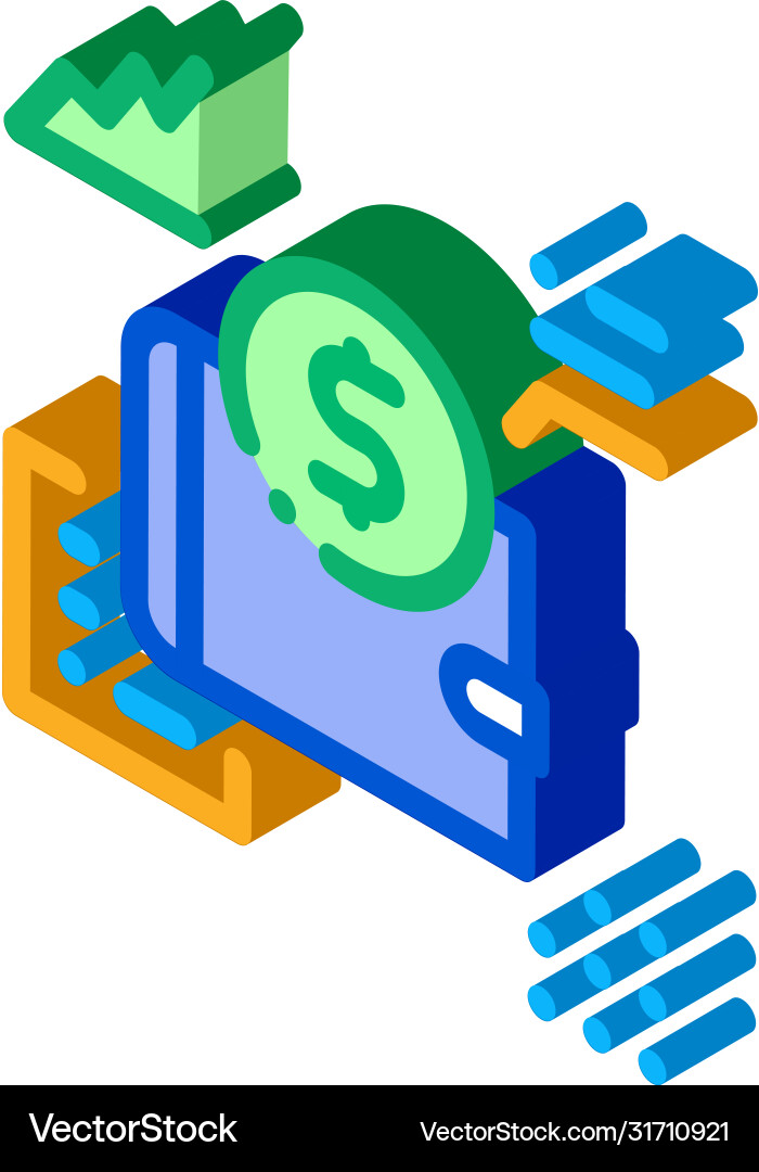Learning functions parsing isometric icon Learning functions parsing isometric icon vector image