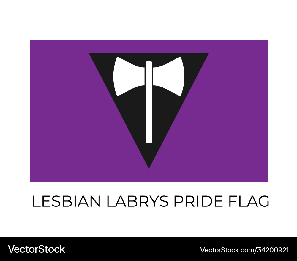 Lesbian labrys pride rainbow flags symbol lgbt Lesbian labrys pride rainbow flags symbol lgbt vector image