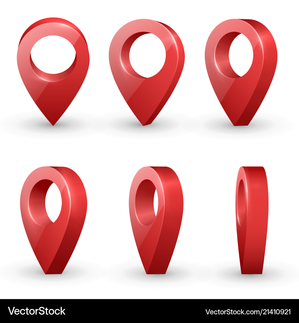 Map pointers set Map pointers set vector image