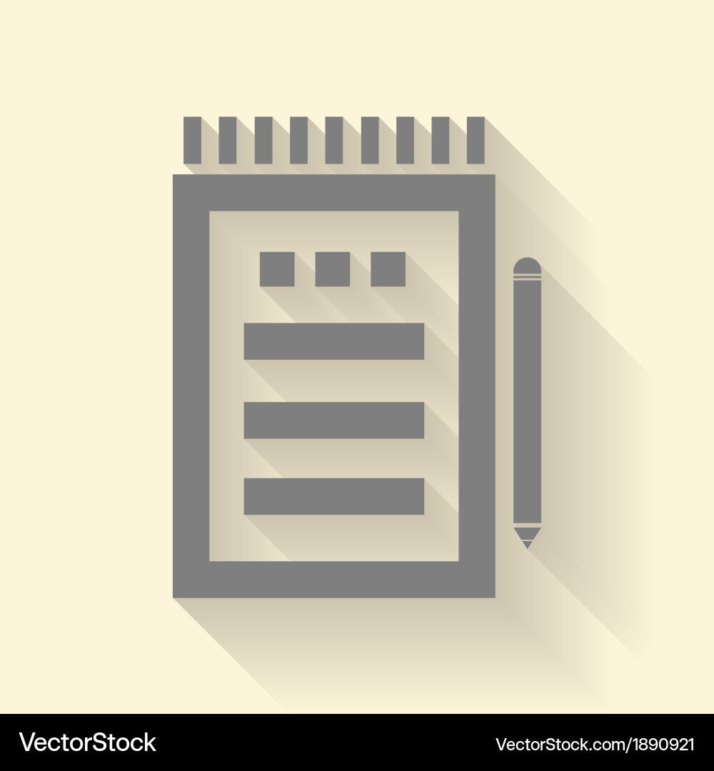 Notebook icon vector image