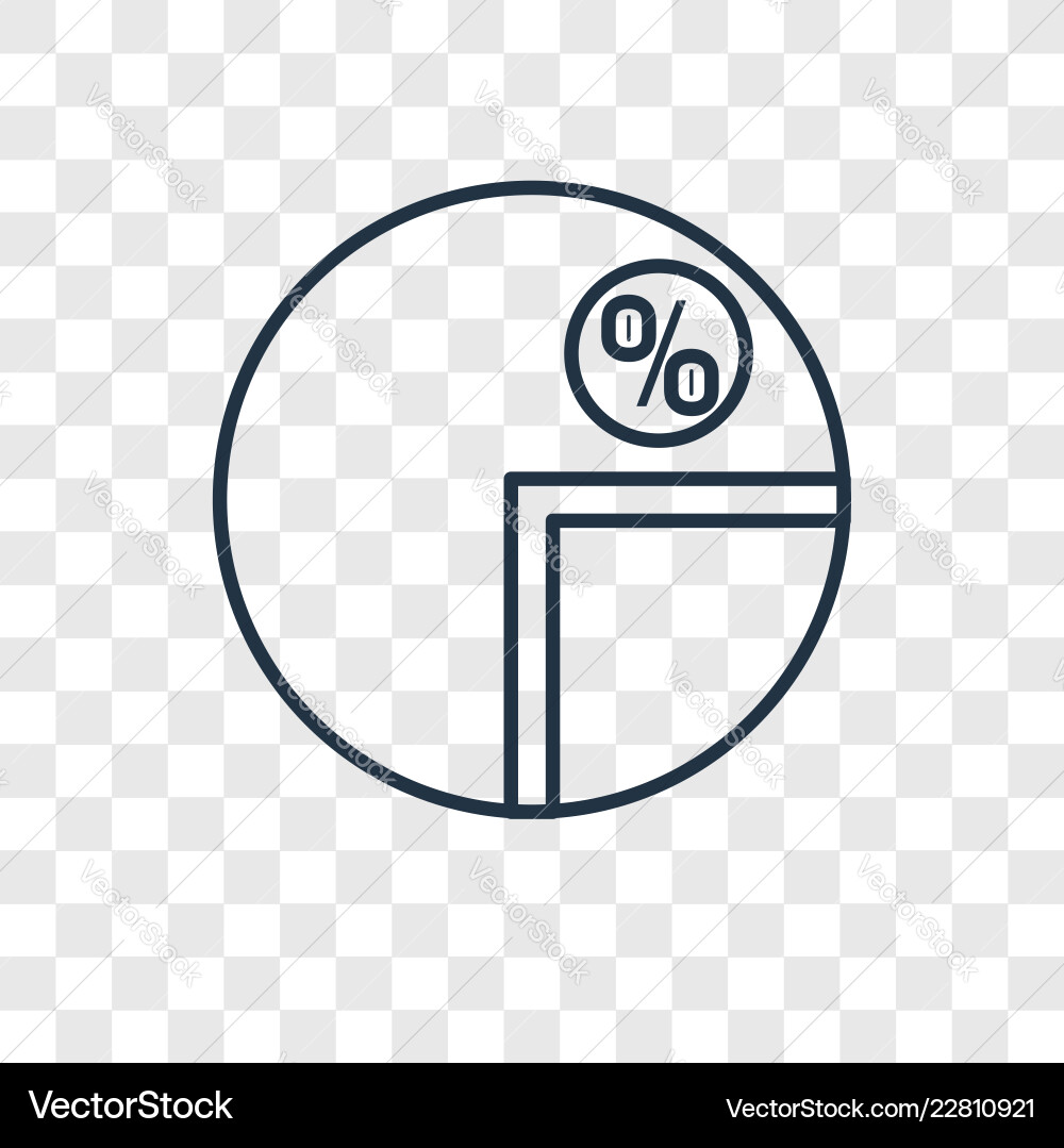 Pie chart concept linear icon isolated Pie chart concept linear icon isolated vector image