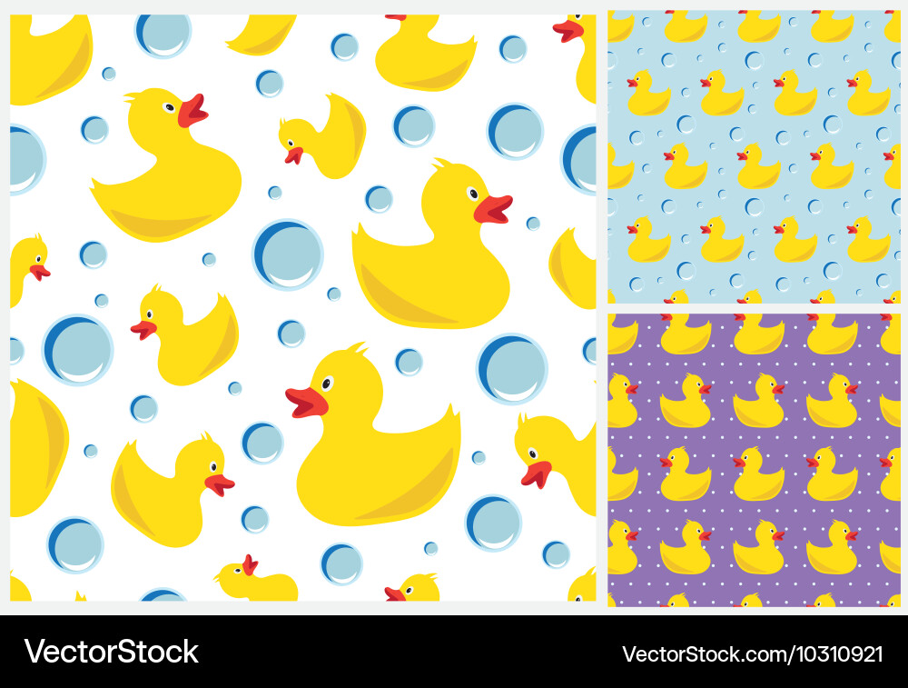 Rubber Duck Pattern vector image