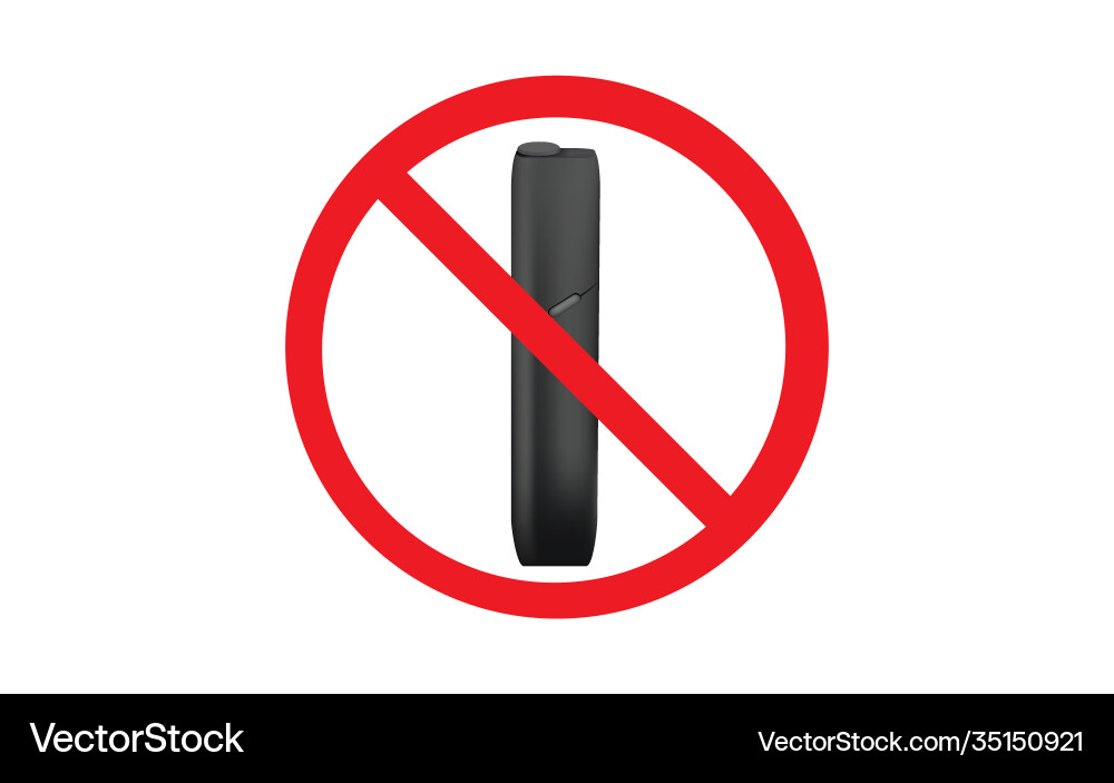 Stop electronic cigarette iqos smoking  Royalty-Free Vector | VectorStock