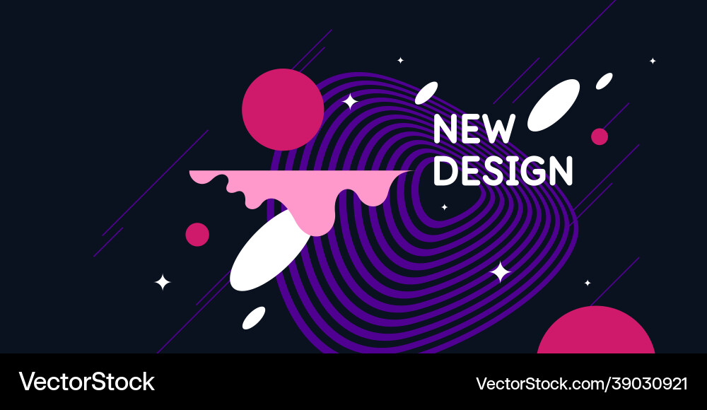 Trendy abstract background composition forms vector image